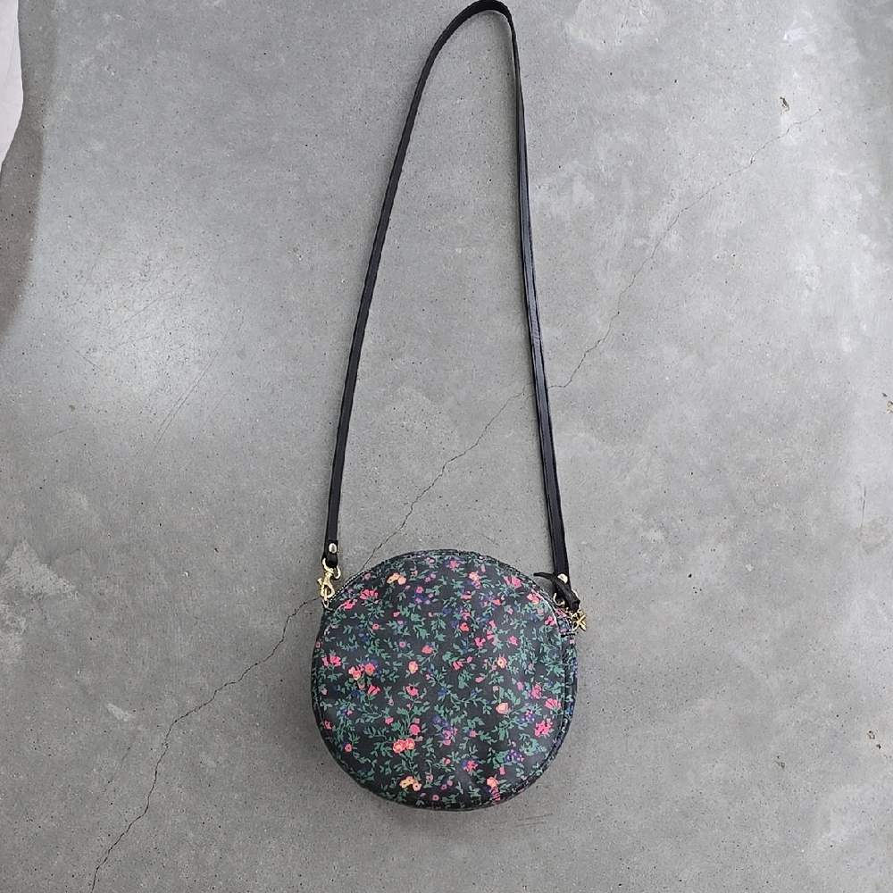 Clare V round floral leather bag
